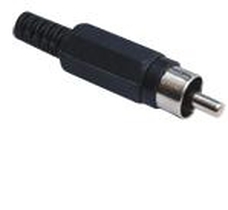 RCA dugó műanyag fekete