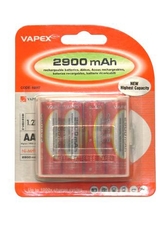 VAPEX 4VTE2900AA 4 db AA méretű NiMH ceruza akkumulátor VAPEX 4VTE2900AA 4 db AA méretű NiMH ceruza akkumulátor