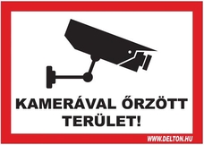 Matrica 3 A5 KAMERÁVAL őRZÖTT TERÜLET