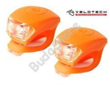 VELOTECH Villogó szett 2LED narancs 34684