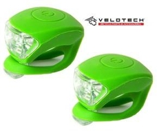 VELOTECH Villogó szett 2LED zöld 34686 VELOTECH Villogó szett 2LED zöld 34686