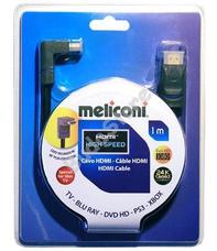 Meliconi H1M90 HDMI kábel 90°-os csatlakozóval 1 m