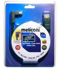 Meliconi H2M90 HDMI kábel 90°-os csatlakozóval 2 m
