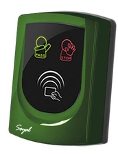 SOYAL AR-725UD-W Közelítőkártyás segédolvasó beléptetőrendszerekhez zöld