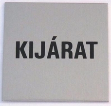 JKH Tábla alu öntapadós 60 x 60 mm KIJÁRAT 3427180