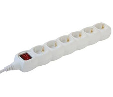 JKH Hálózati elosztó 6-os kapcsolóval 1,5 m fehér 8960516