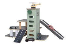 Emeletes fa parkolóház lifttel és járművekkel Jabadabado JabaW7230