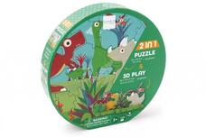 2 az 1-ben puzzle és 3D puzzle Dino Scratch Europe SC6181202