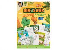 Színező könyv fejlesztő feladatokkal 64 oldalas, Dinoszauruszok Grafix CA150076