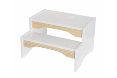 Fa lépcsős ülőke, fehér és natúr Jabadabado JabaW7225