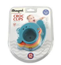 Krokodil - vicces csészék fürdőjáték Magni Magni3321