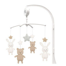 Zenélő kiságyforgó macik és nyuszik Jabadabado JabaS1009 Zenélő kiságyforgó macik és nyuszik Jabadabado JabaS1009