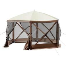 8-személyes vízálló kemping sátor tárolóval szúnyoghálóval HOP1001665