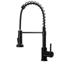 Mosogató csaptelep flexibilis csővel levehető zuhanyfejjel fekete HOP1001791