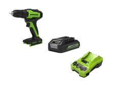 Fúró-csavarozó akkumulátoros Greenworks GD24DD35K2 24v, 35 nm, akku és töltővel 3704007UA-GW