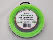 Damil 2.4mm szögletes   34 méter olasz FIN/T/2.4/0.25/SZ