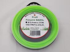 Damil 2.4mm szögletes   34 méter olasz FIN/T/2.4/0.25/SZ