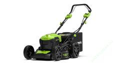 Fűnyíró fűgyűjtős, akkumulátoros, önjáró Greenworks GD24x2LM46SP 48 v, 46 cm, akku- és töltő nélkül 2512807-GW