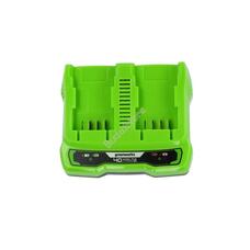 Akkumulátor töltő Greenworks G40X2UC2 kettő darab akkumulátorhoz 2940907-GW