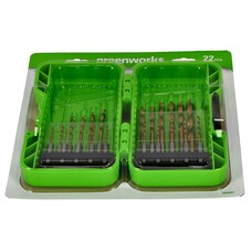 Fúrószár készlet Greenworks APT-22TCHDB-GW 22 darabos 2943907-GW