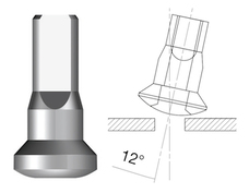 SAPIM Küllőanya SA upside down Alu 14G 10 mm fekete SAAUD1410ZA