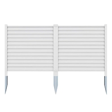 Leszúrható kerítéspanel 122x122cm 2db fehér HOP1001871