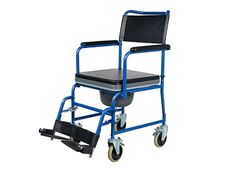 MOBIAK Szoba WC GEMINI BLUE gördíthető karfával lábtartóval 110kg-ig 0811605 11.0.5946.00