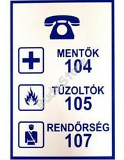 JKH Tábla műanyag A4 MENTőK,RENDőRSÉG,TűZOLTÓK 3427153
