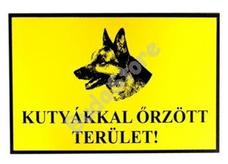 JKH Tábla műanyag A4 KUTYÁKKAL őRZÖTT TERÜLET 3427104