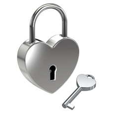 Basi Heart Lock Ezüst szerelemlakat B00060700 Basi Heart Lock Ezüst szerelemlakat B00060700
