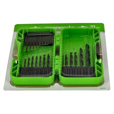 Fúrószár készlet Greenworks APT-21BODS-GW 21 darabos hss 2943707-GW