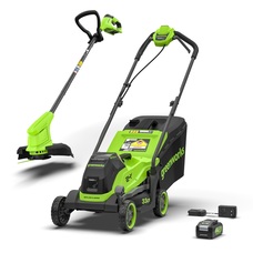 Fűnyíró fűgyűjtős akkumulátoros készlet Greenworks MTCK24B410-01 akku és töltővel 1306707-GW