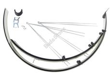 BIKEFUN Sárvédő Trekking alu/plastic fekete/ezüst/fekete OR48B-S-B