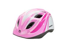 BIKEFUN Fejvédő BF Junior S pink/fehér 48-52 cm (44/ctn) HB8-PW-S