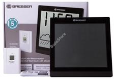 Bresser TemeoTrend JC LCD RC időjárás állomás/falióra fekete 73267