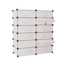 Műanyag elemes cipőtároló szekrény fehér HOP1001016-2