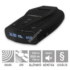 KIYO VTX950GPS Szélvédőre rögzíthető radar- és lézerdetektor