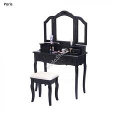 Tükrös fésülködő asztal Paris fekete HOP1000991-2