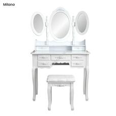 Tükrös fésülködő asztal Milano fehér HOP1000992-1