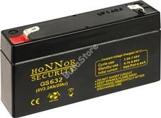 HONNOR 6V 3,2Ah zselés ólom akkumulátor 117953