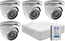 4 dome infrakamerás megfigyelőrendszer HIKVISION HDTVI 116616