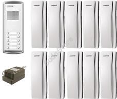 COMMAX DR-10AM + 10 db DP-SS + RF-1A 10 lakásos kaputelefon szett 117268 COMMAX DR-10AM + 10 db DP-SS + RF-1A 10 lakásos kaputelefon szett 117268
