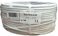 Erősített biztonságtechnikai kábel 2 x 0.75 + 6 x 0.22 réz 116708 Erősített biztonságtechnikai kábel 2 x 0.75 + 6 x 0.22 réz 116708