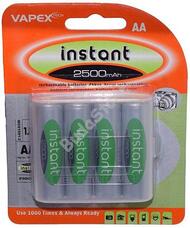 VAPEX 4in2500AA 4db AA méretű 1000x tölthető NiMH ceruza akkumulátor 117324 VAPEX 4in2500AA 4db AA méretű 1000x tölthető NiMH ceruza akkumulátor 117324