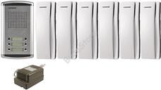 COMMAX DR-6AM + 6 db DP-SS + RF-1A 6 lakásos kaputelefon szett 117266 COMMAX DR-6AM + 6 db DP-SS + RF-1A 6 lakásos kaputelefon szett 117266