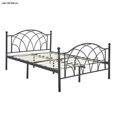 Fém ágykeret ajándék ágyráccsal 160x200cm fekete Lotti HOP1001134-1