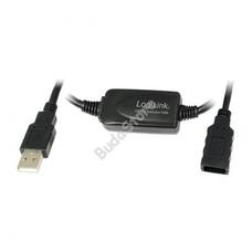 KAB LogiLink UA0147 USB 2.0 hoszabbító kábel - Fekete - 25m UA0147