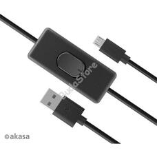 KAB Akasa - USB 2.0 Type-A to Micro-B  átalakító - 150 cm - AK-CBUB58-15BK AKCBUB5815BK