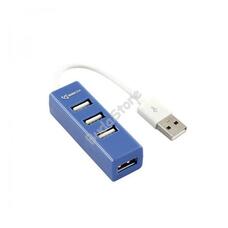 USB SBOX H-204BL USB Hub USB-2.0 4 Port - Kék W027254