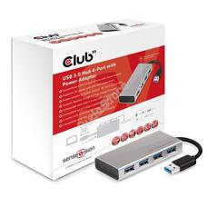 USB Club3D USB 3.1 4-Port Hub with Power Adapter CSV1431